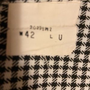 Men’s Black and White Checkered Chef Pants 42X27